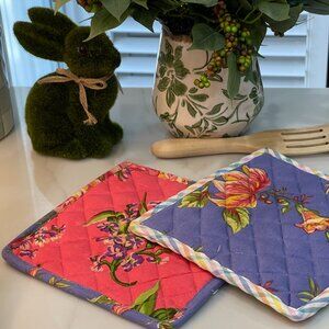 Floral Pot Holders-April Cornel - NEW (set of 2)